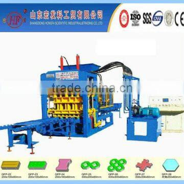 Hongfa QT6-15B automatic block machine shandong hongfa qt6-15b fully automatic bricks forming machine qt6-15b cement brick plant