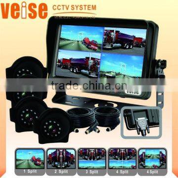 7 Lcd Monitor With Quad for Vehicle Security System