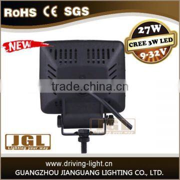 27w Square LED Work Light Cree Driving Light 24v Lamp for Motorcycle,4x4 Cars