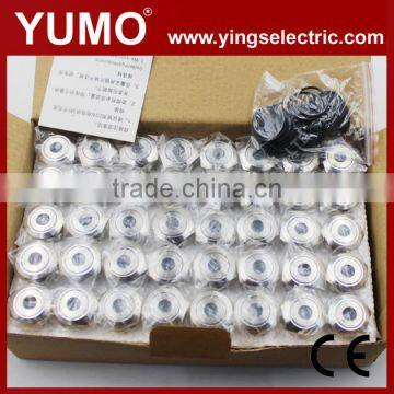 Hot Sale LA19AJS ROHS 19mm Flat Round With Dot LED IP65 Momentary Alternate Pin Terminal 5A/250VAC no nc Push Button Switch photo-5