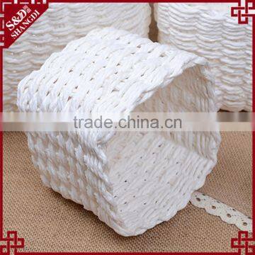 New Set of 3 Stackable Design Paper Rope Hand Woven Gift Decorative Small Baskets photo-5
