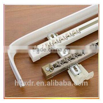 Anodized bending types of aluminum shower curtain rod double track