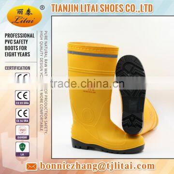 Mining Field CE EN 20345 S5 Safety Boots/PVC safety Boots with reflective stripe/ Professional Factory Cheap Wholesale BOOT