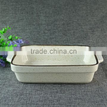 Stock Wholesale eco-friendly ceramic oven safe dinner plates for baking