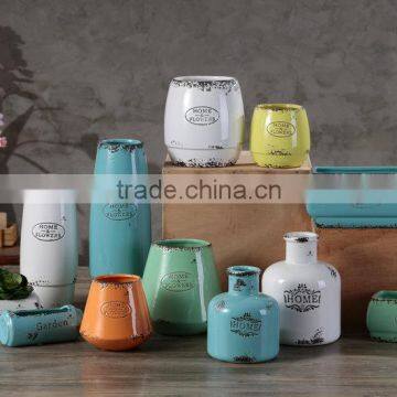 2016 Newest Garden Decoration Ceramic/stoneware Colorful Funny Shaped Flower Pots/plants photo-2