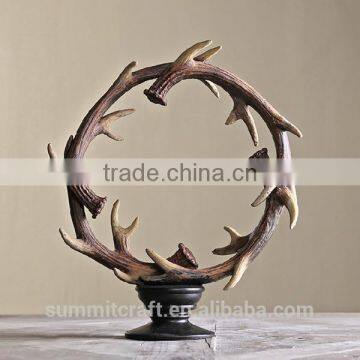 Creative round shaped resin fake deer antler crafts