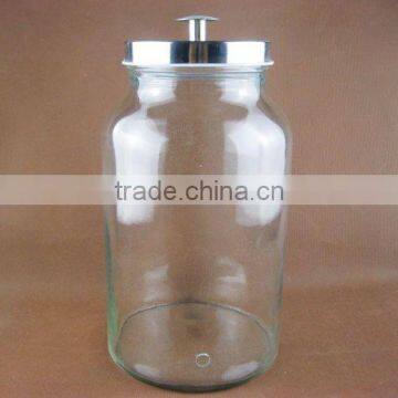 glass storage jars with lid / glass food jar