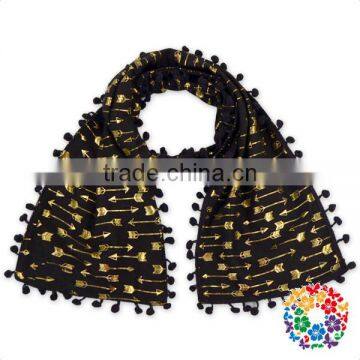 Kids Fashion Halloween Black Orange Pumpkin Warm Scarf photo-3