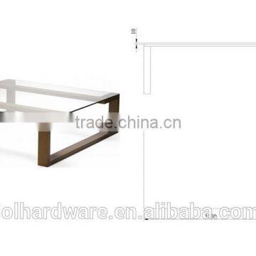 Bronze Stainless Steel Base Glass Coffee Table photo-2
