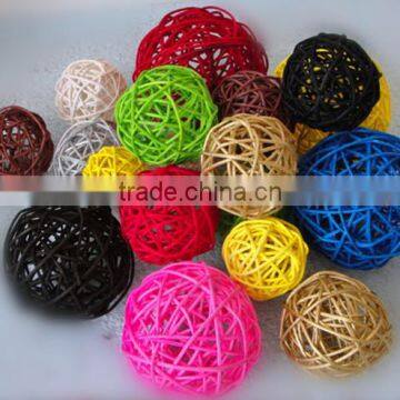 Colorful Rattan Ball/ Large Wicker Ball for Christmas Decoration. photo-6