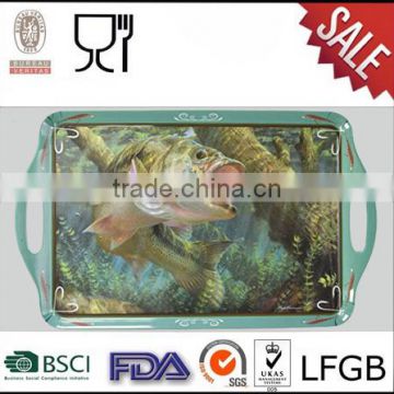 Classical printing melamine plate melamine breakfast trays wholesale melamine trays