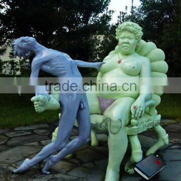 High Quality Outdoor Decoration Resin Craft Life Size Erotic Statues photo-5