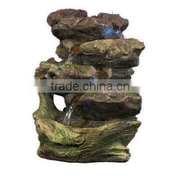 5-Step Rock Falls Tabletop Fountain With LED Lights photo-2