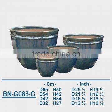 GLAZED CERAMIC OUTDOOR POT BN-G083 photo-3