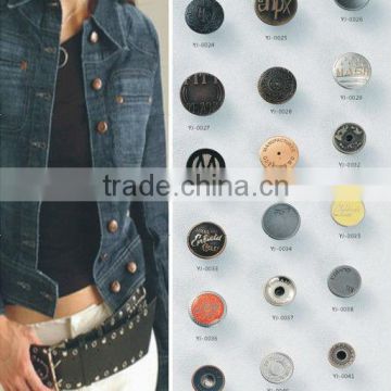 KMJ-2127series classical design metal jeans snap buttons,press clothes snap buttons