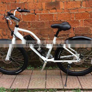 26 inch beach cruiser electric bike with hidden battery adult chopper bicycle beach cruiser bike