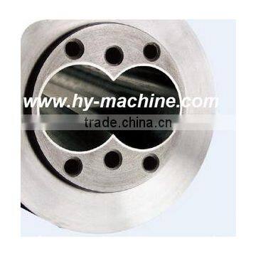 Bimetallic Conical double hole barrel for recycled pvc profile extruder machine(counter-rotation)