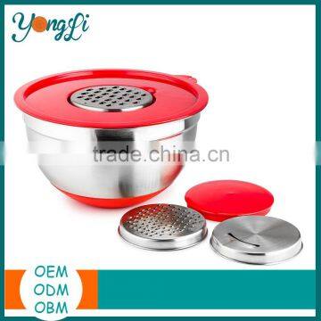Hot Sales Eco-Friendly Non-Slip Mixing Silicon Stainless Steel Salad Bowl photo-2