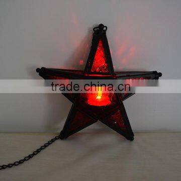 Star Glass Tea Light Candle Holder Rustick Hanging Lighting Lantern Wedding Birthday Party Decoration photo-3