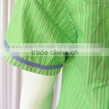 Orange/Green Solid Stripe Unisex Pajama Sets V-Neck Short Sleeve Sleepwear Summer/Autumn Couple Spa Shirt+Pants Pajama Sets photo-5