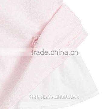 Fashion Baby Girl Dress Pink Cotton Jacquard Kids Dresses With Peplum HSD6988 photo-5