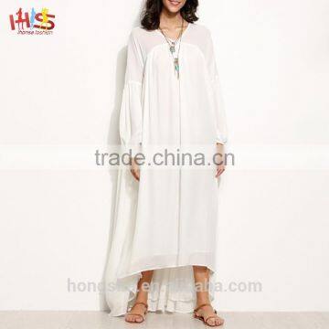 White Lantern Sleeve High Low Tent Dress Vintage Dress 1950s Spring Summer 2017 HSd7519 photo-2