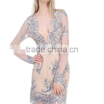 Lady Fashion Sequin Sexy Tight Dress Porn Bodycon Dress 2016 HSD2680