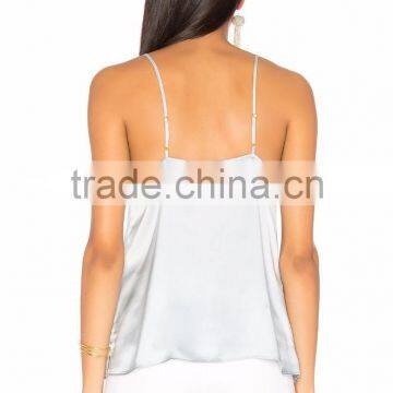 Sleeveless Deep V Sexy Woman Top Latest Design Party Wear Sexy Top photo-2