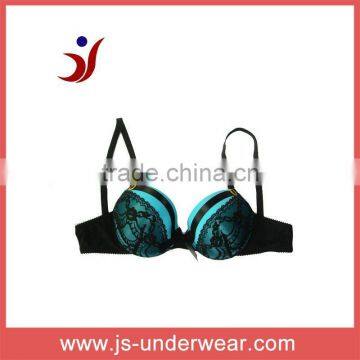 women fashion satin and lace push up bra