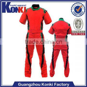 bright red mens fashion overalls overall uniform New product Promotion