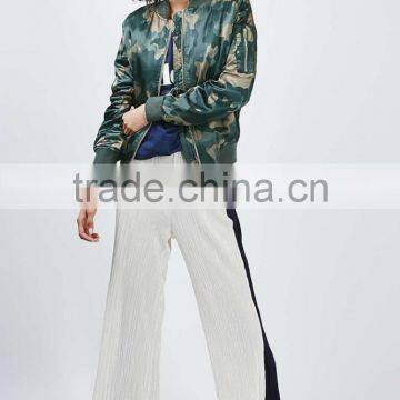 Hot Sale Lady Shiny Camo Print Bomber Jackets Customized China photo-4