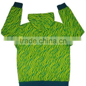 Professional Fleece Wear Manufacturer Designs Itself Full Print Fleece Hooded Men Casual Jacket Polyester ,240g Brushed Inside