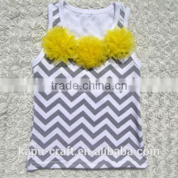 wholesale cotton chevron latest design baby top tank top