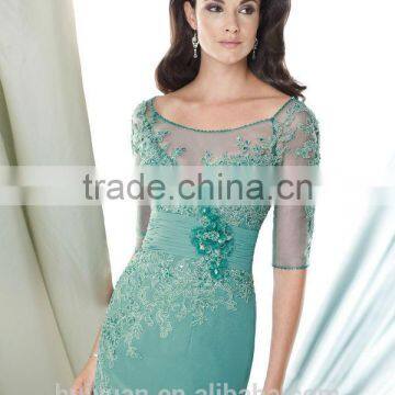 Formal Long Sleeve Lace Full Length Mother Dresses for Juniors photo-4
