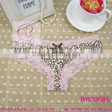 Leopard Pink Cheeky Panties With Lace photo-6