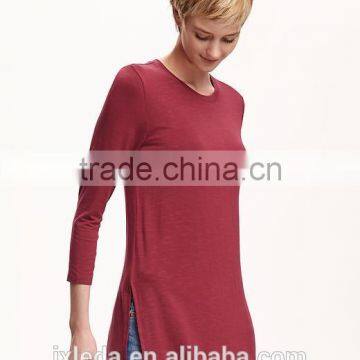Fashion Relaxed Long and Lean Tunic Oversize Jersey Tee for Women photo-5