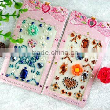 Free Sample Multi-Stone Shaped Assorted Self Adhesive Diamond Rhinestone Decorative Sticker Gems Crystals Sticker photo-3