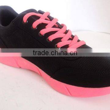 2017 Black Mesh Upper PU Pink Outsole Shoes Women Sport photo-2