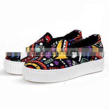 2016 Women Flat Shoes Canvas Slip on Shoes From China Shoe Factory photo-4