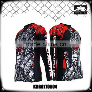 Mens Gorilla full print custom design compression shirts with long sleeves