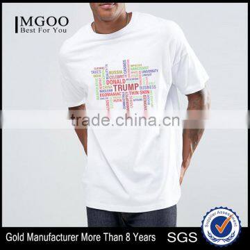 2017 Wholesale Cotton Silk Screen Printing Tshirts American Apparel Streetwear Private Label Custom Trump Photo Tees photo-4