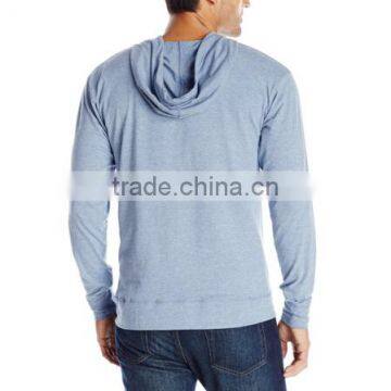New Style Design Custom Cotton Spandex Solid Color Long Sleeve Hoodie for Men photo-4