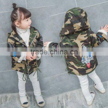 S16144A 2017 New Spring & Autumn Kids Cotton Coats Camouflage Jacket