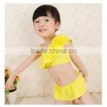 2016 In-stock Lovely Wholesale Boutique Summer Baby Girl Swimsuit Red Polka Dot Print Bikini Ruffles Swimwear With Cap photo-5