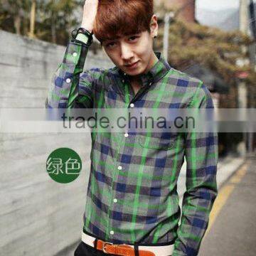 100%cotton custom plaid shirts for men 2013