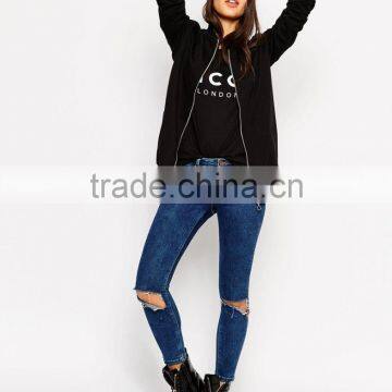 High Quality Stand Collar Long Sleeve Jersey Fleece Jacket for Women photo-5
