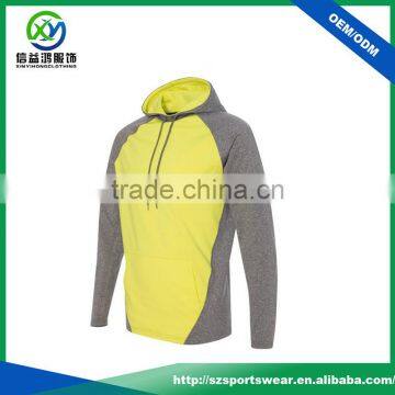 High Quality Cotton Contrast Color Men's Hooded Pullover Sweatshirt With Flat Bottom Design photo-2