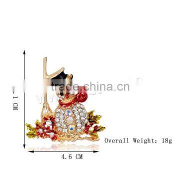 Gold Color Plated the Christmas Gift for Christmas Jewelry Brooch photo-3