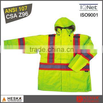 Wholesale High Visibility Waterproof Jacket With PU Coating Waterproof in 2000mm photo-2