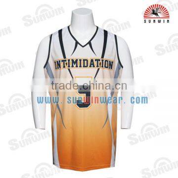 2017 best sublimation 100% polyester basketball jersey custom logo design latest basketball jersey